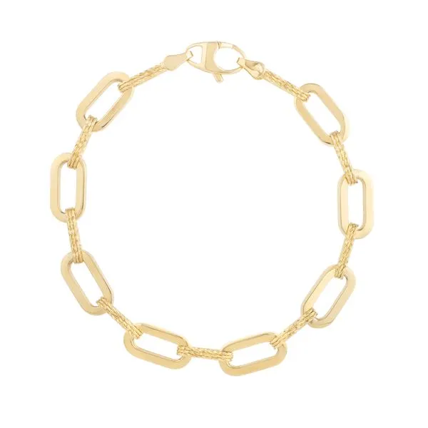 14K 7mm Diamanté Paperclip Bracelet James & Williams Jewelers Berwyn, IL