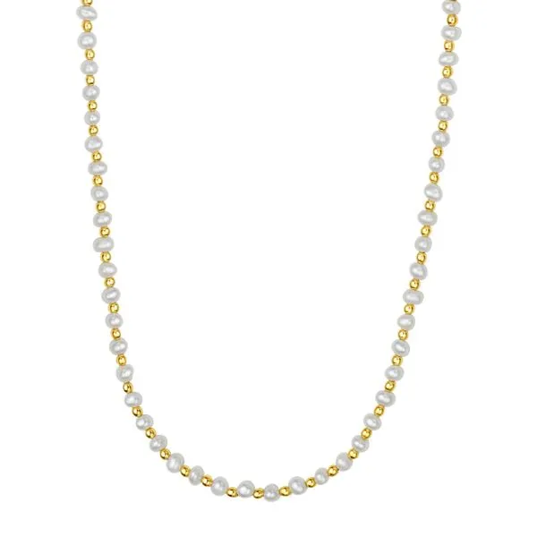 14K & Pearl Bead Necklace Thomas A. Davis Jewelers Holland, MI