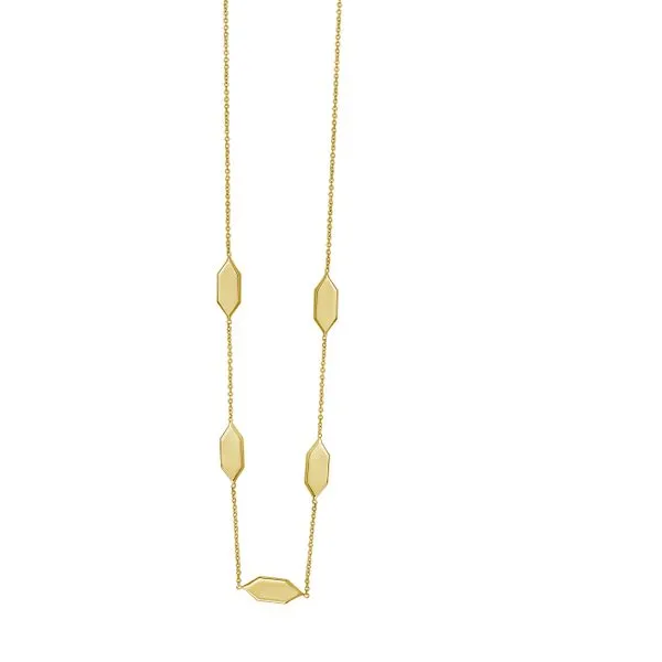 14K Elongated Hexagon Link Necklace Tennies Jewelry Appleton, WI