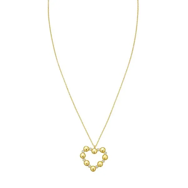 14K Diamond Heart Bauble Necklace Comstock Jewelers Edmonds, WA