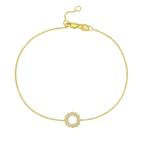 14K Petite Diamond Circle Bracelet Wood's Jewelers Mount Pleasant, PA