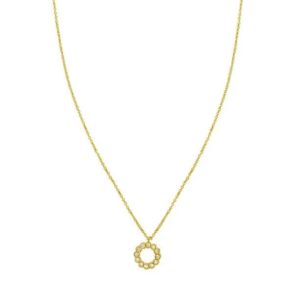 14K Petite Diamond Circle Necklace Tennies Jewelry Appleton, WI