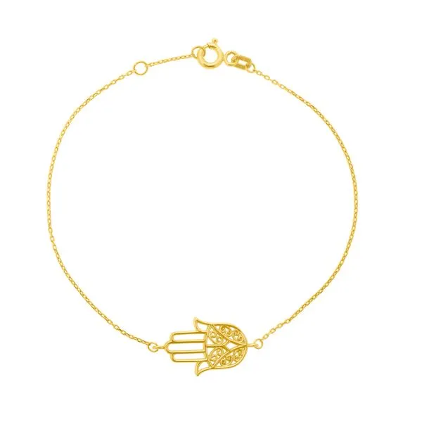 14K Gold Hamsa Bracelet Tennies Jewelry Appleton, WI