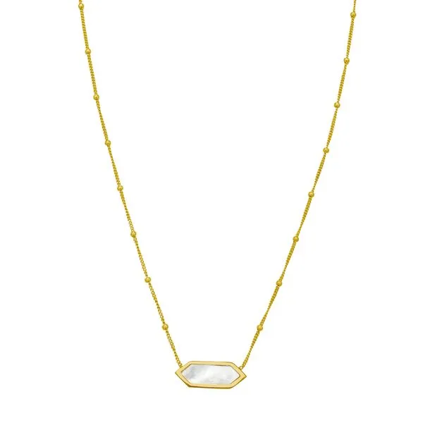 14K Hexagon Mother of Pearl Necklace Tennies Jewelry Appleton, WI