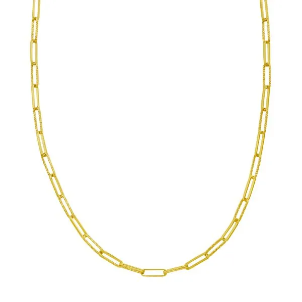 14K Mini Diamante Paperclip Chain James & Williams Jewelers Berwyn, IL