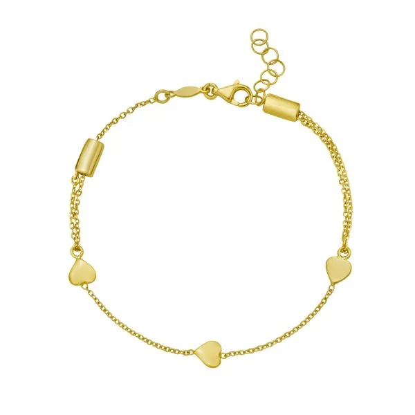 14K Adjustable Heart Link Bracelet G.G. Gems, Inc. Scottsdale, AZ