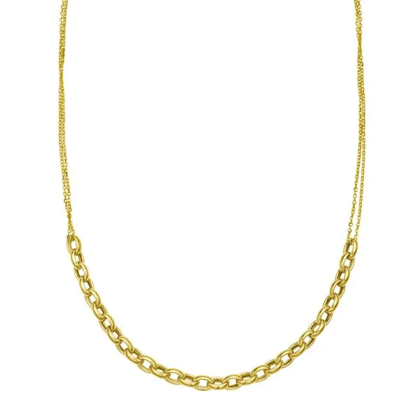 14K Adjustable Rolo Link Necklace Rick's Jewelers California, MD