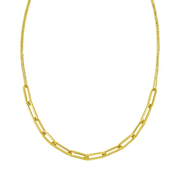 14K Adjustable Paperclip Necklace Moseley Diamond Showcase Inc Lexington, SC