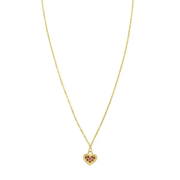 14K Ruby Heart Necklace Fairfield Center Jewelers Fairfield, CT