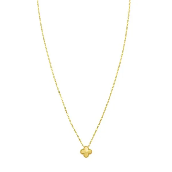 14K Puffed Mini Clover Pendant Clater Jewelers Louisville, KY
