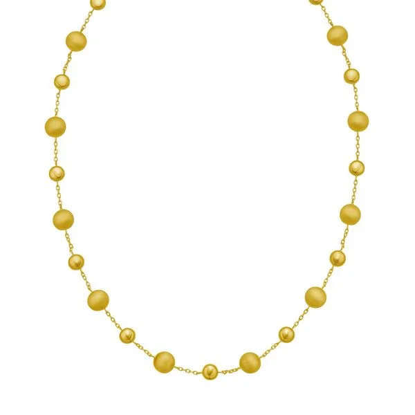 14K Polished/Satin Pebble Links Necklace Spath Jewelers Bartow, FL