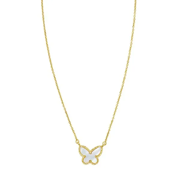 14K Primavera MOP Butterfly Necklace Alan Miller Jewelers Oregon, OH
