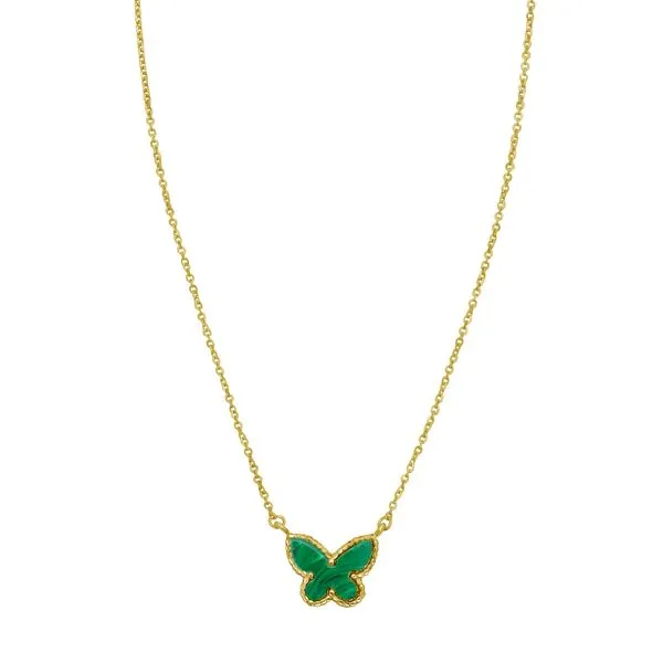 14K Primavera Malachite Butterfly Necklace Scirto's Jewelry Lockport, NY
