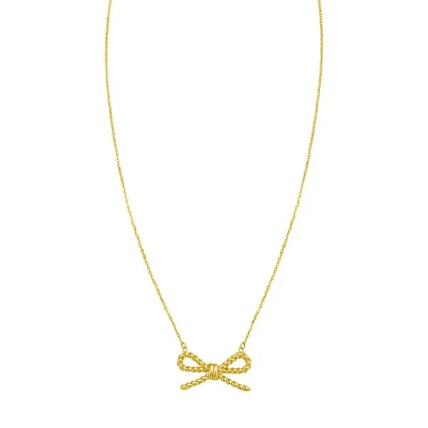14K Rope Bow Necklace Thomas A. Davis Jewelers Holland, MI