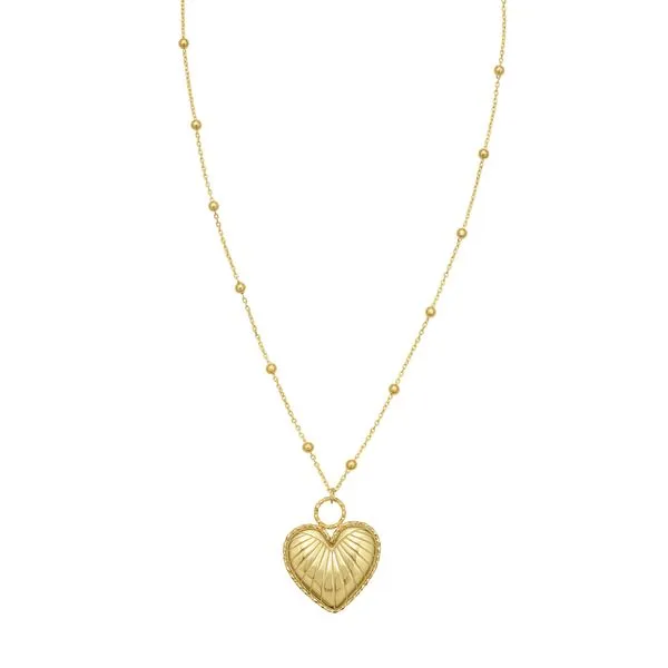 14K Vintage Puffed Heart Necklace Spath Jewelers Bartow, FL