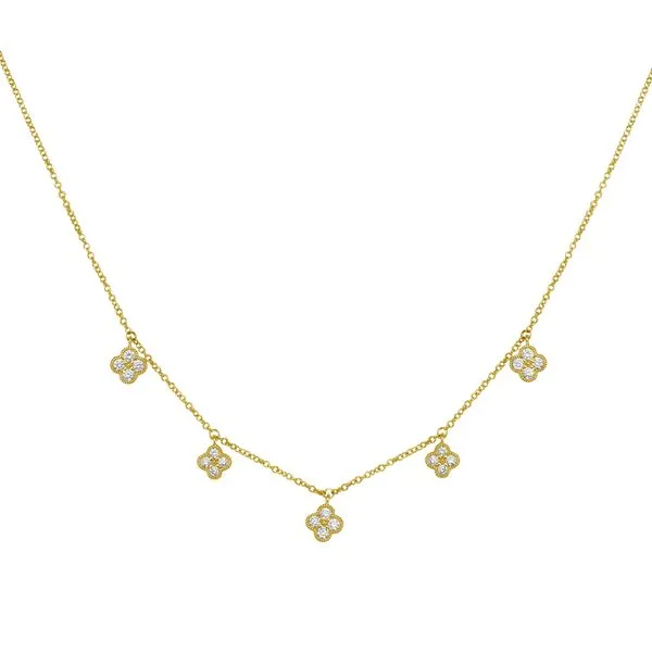 14K Diamond Flower Necklace Clater Jewelers Louisville, KY