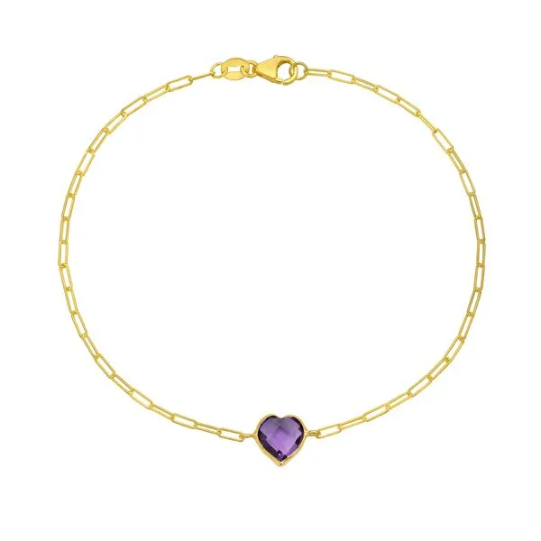 14K Amethyst Heart Bracelet G.G. Gems, Inc. Scottsdale, AZ