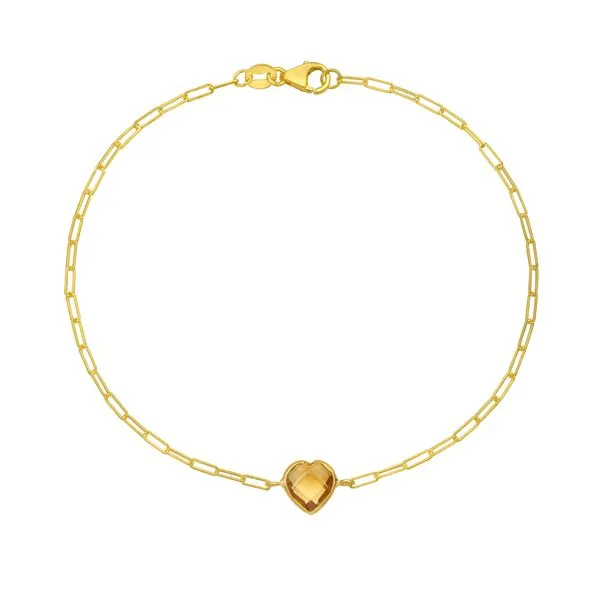 14K Citrine Heart Bracelet Comstock Jewelers Edmonds, WA