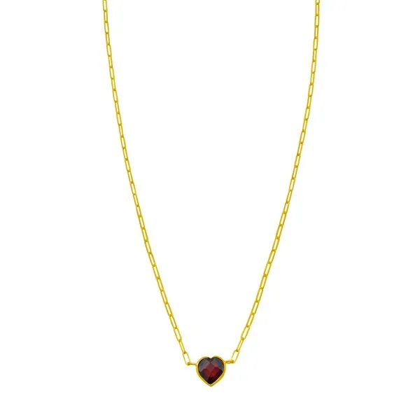 14K Garnet Heart Necklace Alan Miller Jewelers Oregon, OH
