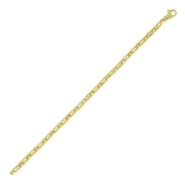 14K Gold Rectagular Railroad Link Bracelet Clater Jewelers Louisville, KY
