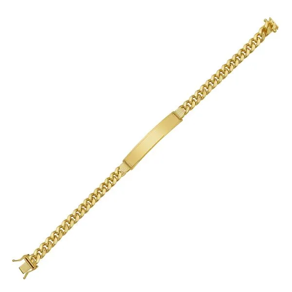 14K Gold 6.6mm  Lite Cuban ID Bracelet Tennies Jewelry Appleton, WI