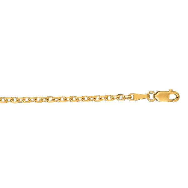 14K Gold 2.3mm Diamond Cut Cable Chain  Tennies Jewelry Appleton, WI