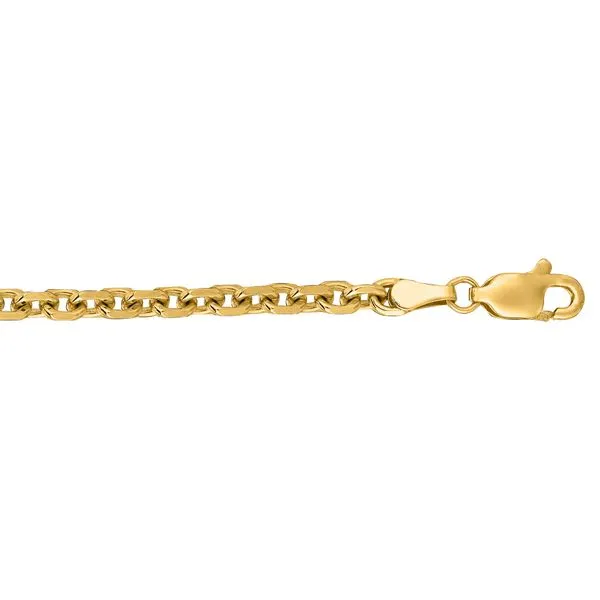 14K Gold 3.7mm Diamond Cut Cable Chain Tennies Jewelry Appleton, WI