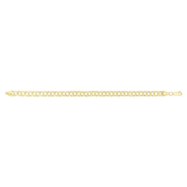 14K Gold Medium Double Link Charm Bracelet Thomas A. Davis Jewelers Holland, MI