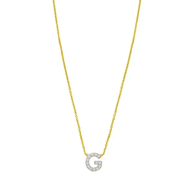 14K Mini Diamond G Initial Tennies Jewelry Appleton, WI
