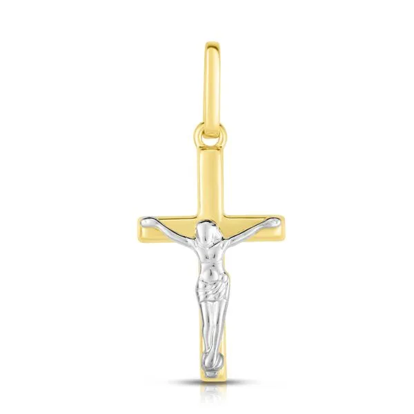 14K Gold Mini Crucifix Cross Thomas A. Davis Jewelers Holland, MI