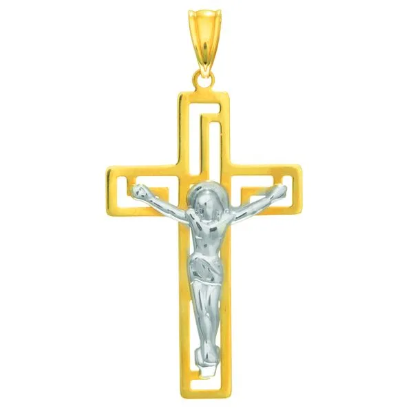 14K Gold Open Back Crucifix Cross Tennies Jewelry Appleton, WI
