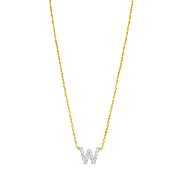 14K Mini Diamond W Initial Tennies Jewelry Appleton, WI