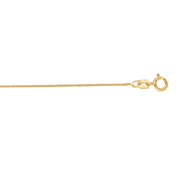 14K Gold .6mm Diamond Cut Round Wheat Chain  Tennies Jewelry Appleton, WI