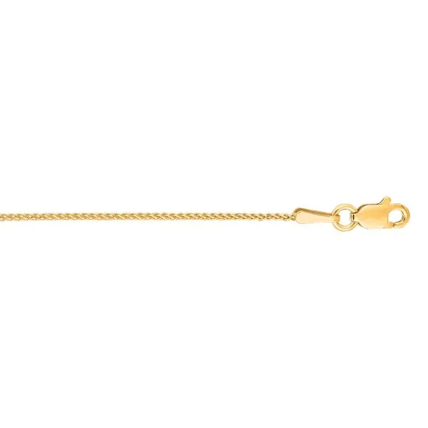 14K Gold 1mm Diamond Cut Round Wheat Chain  Tennies Jewelry Appleton, WI