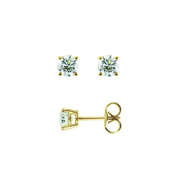 14K Gold .50ct J-K/I1-I2 Round Diamond Stud Earring Alan Miller Jewelers Oregon, OH
