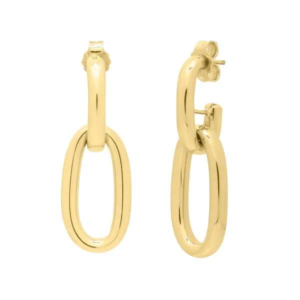 14K Gold Link Drop Earrings Scirto's Jewelry Lockport, NY