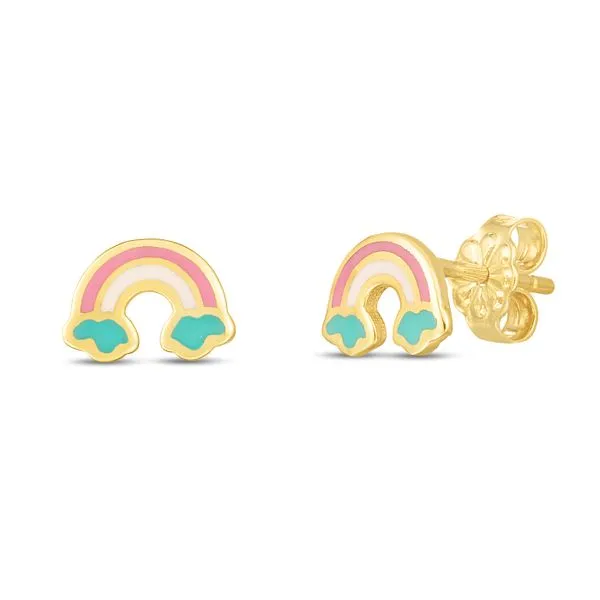 14K Gold Rainbow Studs Alan Miller Jewelers Oregon, OH