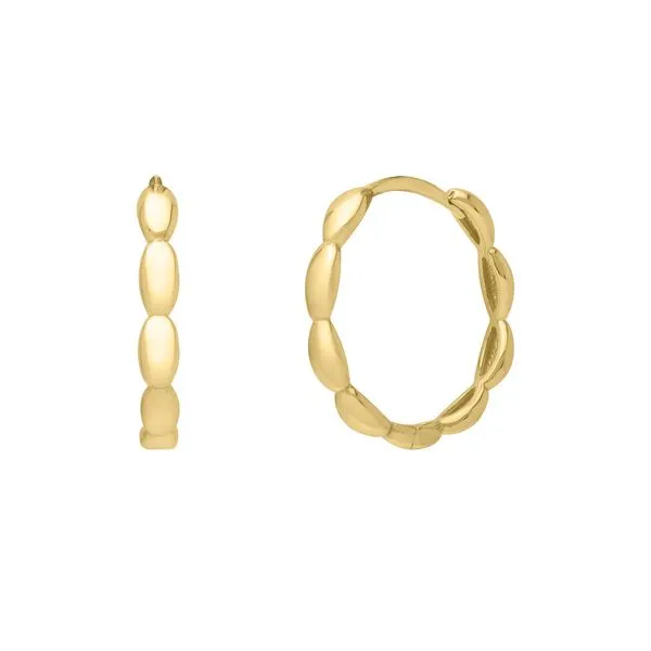 14K Medium Rice Hoops  James & Williams Jewelers Berwyn, IL