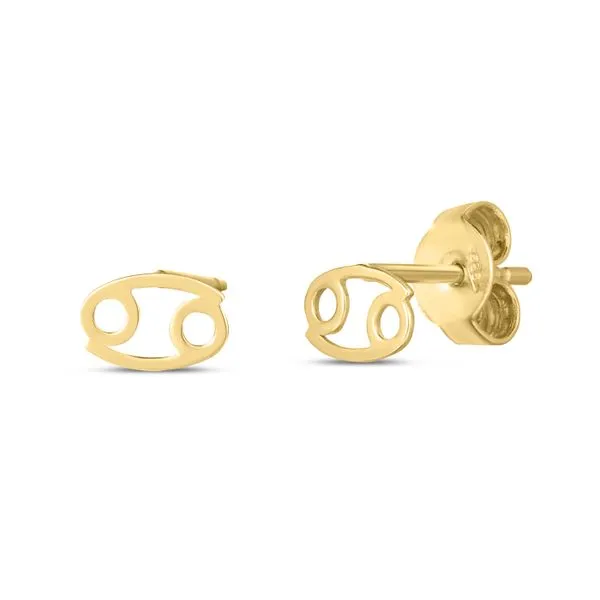 14K Gold Cancer Studs Alan Miller Jewelers Oregon, OH
