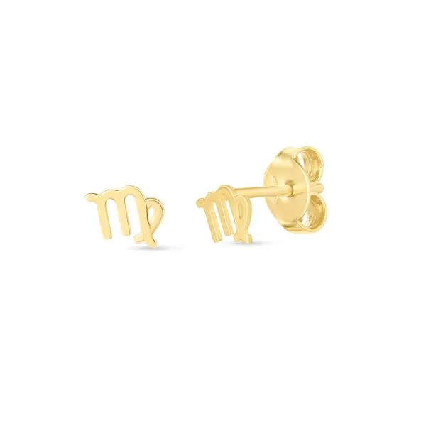 14K Gold Virgo Studs Thomas A. Davis Jewelers Holland, MI