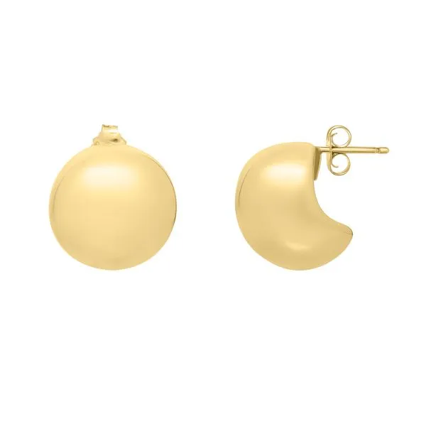 14K Gold Puffed Up Button Studs Tennies Jewelry Appleton, WI