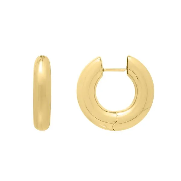 14K Gold Round Large Electroform Hoops Scirto's Jewelry Lockport, NY