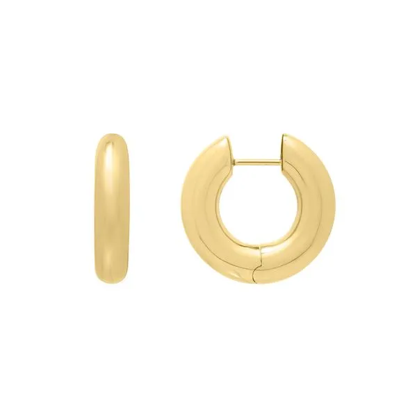 14K Gold Round Medium Electroform Hoops Tennies Jewelry Appleton, WI