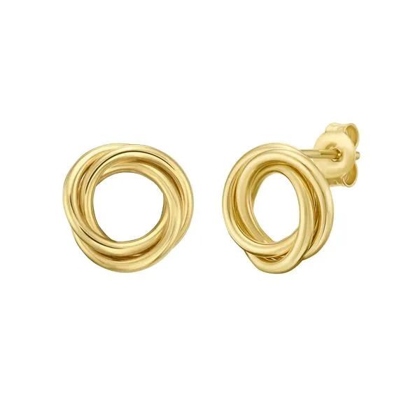 14K Interlocking Trinity Studs Rick's Jewelers California, MD