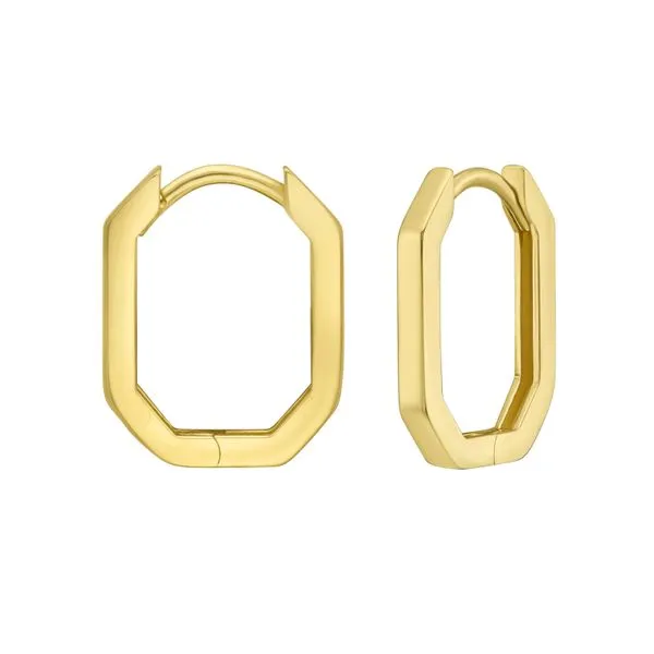 14K Hexagon Hoops Alan Miller Jewelers Oregon, OH