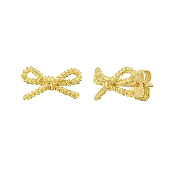 14K Rope Bow Earrings Clater Jewelers Louisville, KY