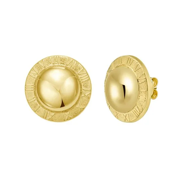 14K Roman Numeral Button Studs Valentine's Fine Jewelry Dallas, PA