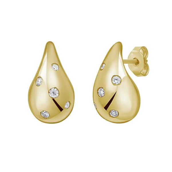 14K Diamond Raindrop Earrings Clater Jewelers Louisville, KY