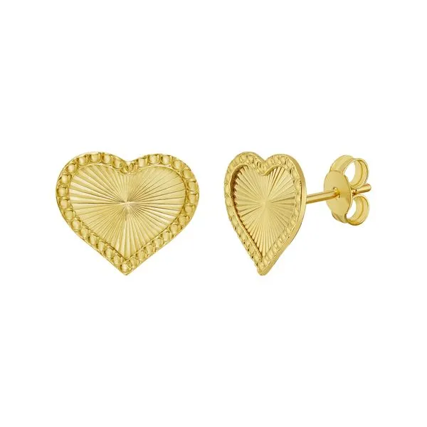 14K Radiating Heart Studs Clater Jewelers Louisville, KY