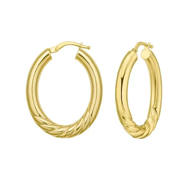 14K Twisted Medium Hoops Tennies Jewelry Appleton, WI